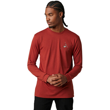 FOX FINISHER TECH Long-Sleeved T-Shirt Red 0